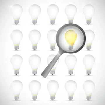 Idea under review concept illustration design Stock Illustration