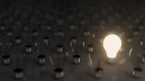 Idea Unveiling: A Bright Concept Emerges Stock Illustration