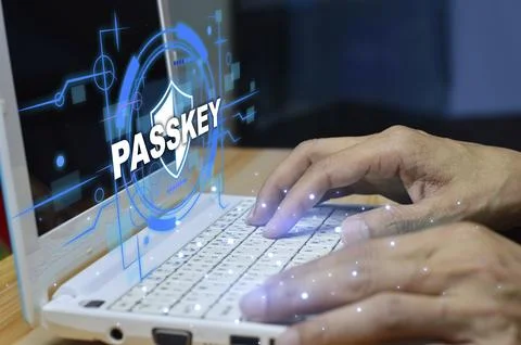 The idea of ??using Passkey instead of a code set for maximum security Biom.. 스톡 사진