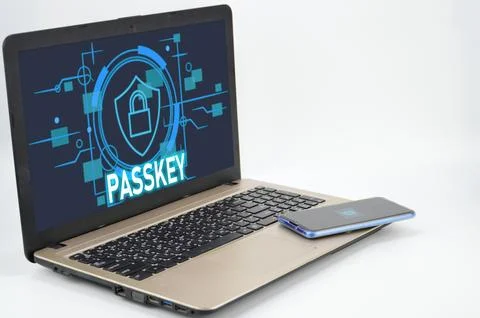 The idea of ??using Passkey instead of a code set for maximum security Biom.. Stock Photos