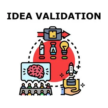 Idea validation concept for business development and startup success Stock Illustration