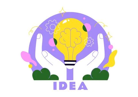 Idea Vector Illustration Featuring Creative Teamwork, Innovative Thinking, .. Stock Illustration