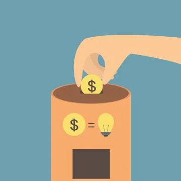 Idea vending machine Stock Illustration