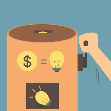 Idea vending machine Stock Illustration