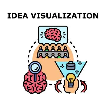 Idea visualization process developing new business solutions イラスト素材