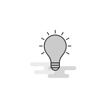 Idea  Web Icon. Flat Line Filled Gray Icon Vector Stock Illustration