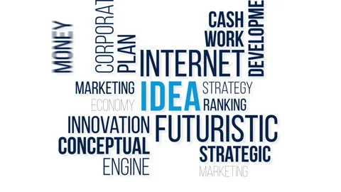 Idea Word cloud animation concept. 库存影片 224596327