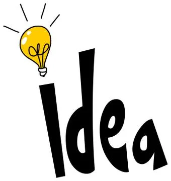 Idea word design Stock Illustration