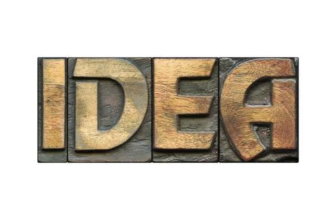 Idea word isolated Stock Photos