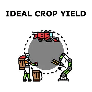 Ideal crop yield future farming technology concept Stock Illustration
