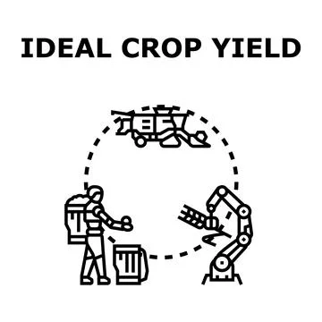 Ideal crop yield future farming technology concept Stock Illustration