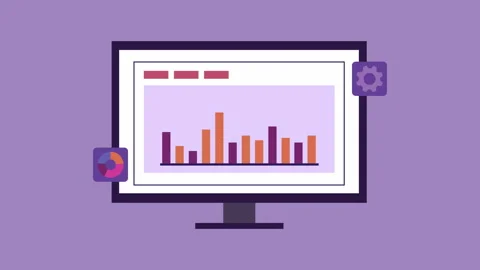 Ideal for Data Analysis, Bar Graph and Icons 2d Animation with Alpha Matte Stock Footage 335800417
