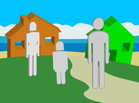 Ideal Home Location Stock Illustration