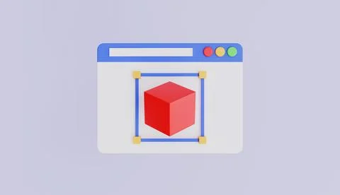 Ideal for modeling and animations, Representing a cube editing tool Ilustração Stock