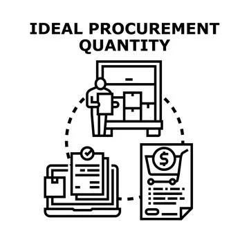 Ideal procurement quantity management vector concept イラスト素材