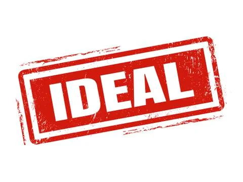 Ideal red stamp style Illustrazione stock