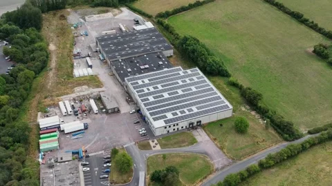 Ideally positioned meat processing facility near Grannagh and Waterford City Stock Footage 345010364
