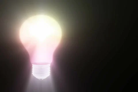Ideas and a bright light bulb Stock-Footage 640437