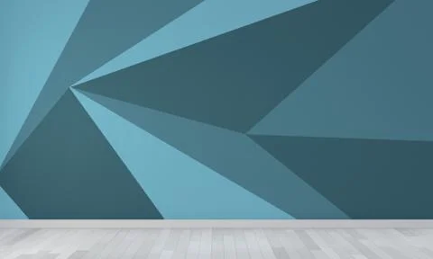 Ideas of blue empty room Geometric Wall Art Paint Design color full style on  Stock Illustration