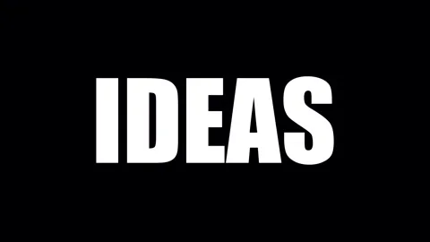 Ideas Bold Text Animation on Dark Background Stock Footage 331810262