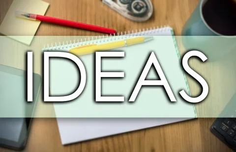 IDEAS -  business concept with text Stock Illustration