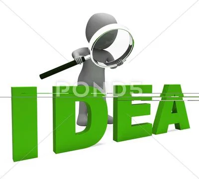 Ideas character shows concepts idea and innovation Stock Illustration