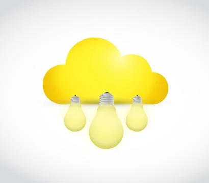 Ideas cloud computing concept 库存插图