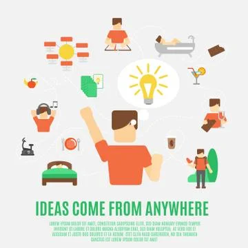 Ideas Concept Flat Stockillustratie