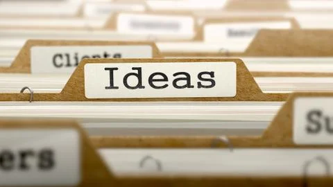 Ideas Concept with Word on Folder Stock Illustration