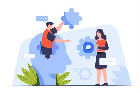 Ideas Creativity Knowledge, Inspiration Concept. Businessman Research Stock Illustration