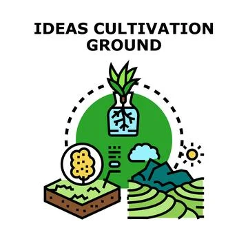 Ideas cultivation ground business development concept vector Stock Illustration