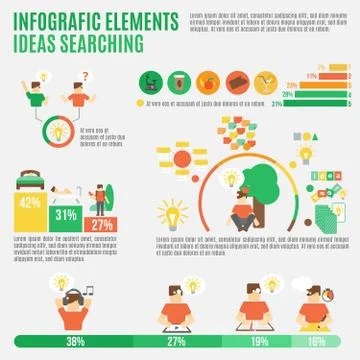 Ideas Infographic Set Stock Illustration