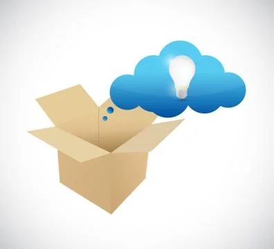Ideas inside a box. illustration design Stock Illustration