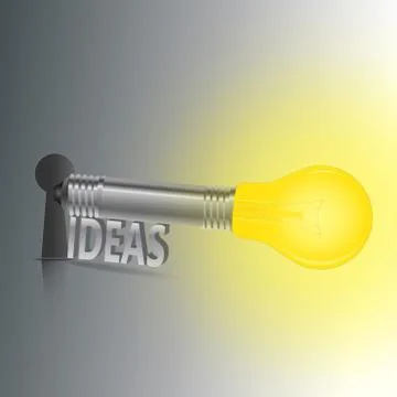 Ideas key showing improvement concepts and creativeness Stock Illustration