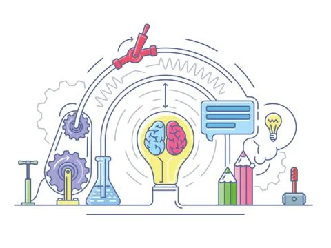 Ideas laboratory abstract Stock Illustration