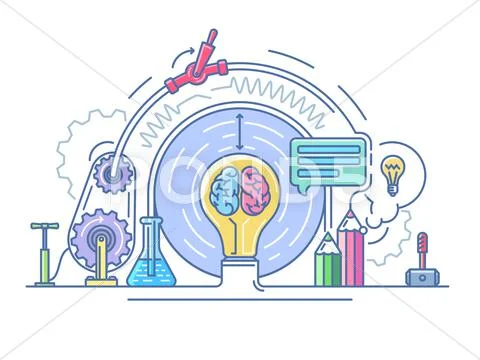 Ideas laboratory abstract Stock Illustration