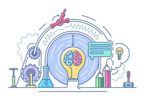 Ideas laboratory abstract Stock Illustration