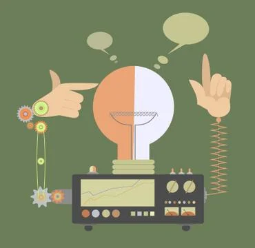 Ideas maker machine Stock Illustration