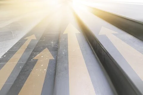 Ideas for moving forward in work The future journey, the next path, the com.. Stock Photos