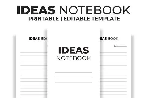 Ideas Notebook KDP Interior Stock-Illustration
