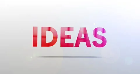 Ideas. Particle Logo. Text Animation Stock Footage 135722388
