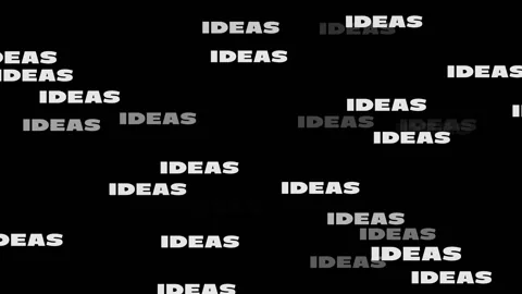 "Ideas" pop out of the black background Stock Footage 161113023