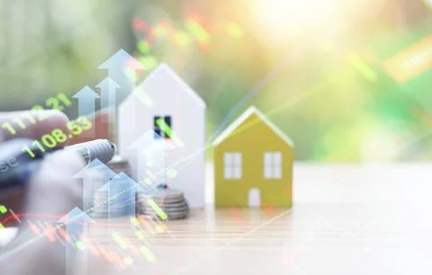 Ideas for preparing to adjust real estate interest rates Stock Photos