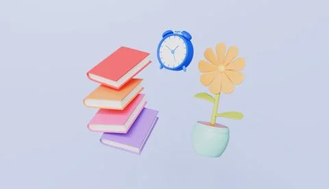 Ideas of reading, Learning and thinking concept 3d illustration Illustrazione stock