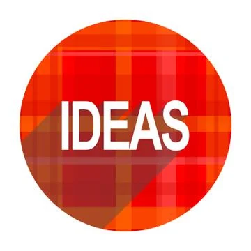 Ideas red flat icon isolated. 스톡 일러스트