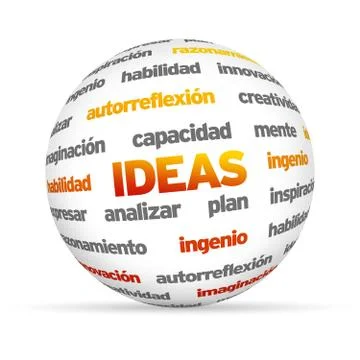 Ideas sphere (in spanish) Stock Illustration