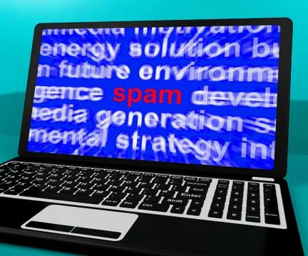 Ideas word on computer screen showing creativity Illustrazione stock