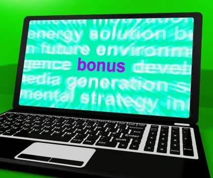 Ideas word on computer screen showing creativity 스톡 일러스트