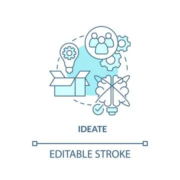 Ideate turquoise concept icon Stock-Illustration