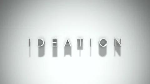 Ideation 3D title animation with shadows on a white background Video stock 297011080